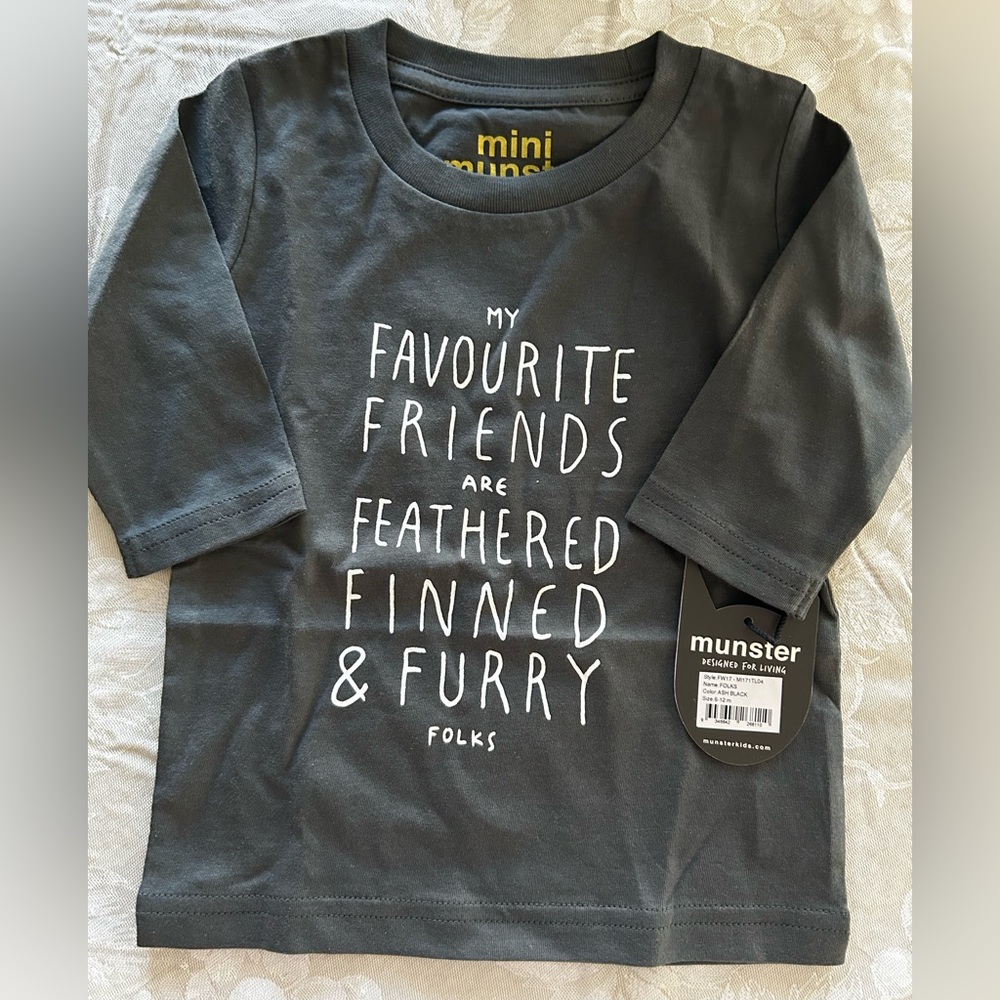 Unisex shirt. 6-12 months NWT